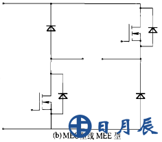 使用MOSFET的正激变换器和直流电机驱动的不对称全桥图