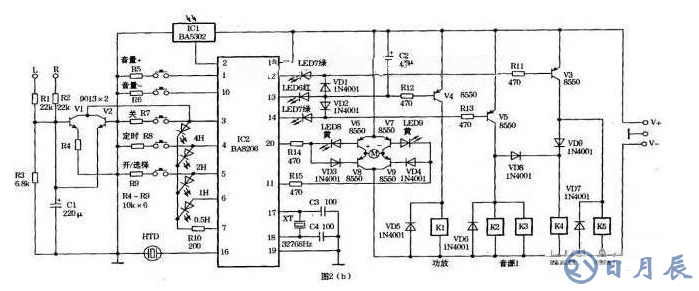 用BA5104/BA8206设计音响红外遥控电路