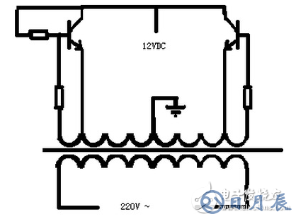 用三个元件做的逆变器