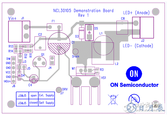 On Semi公司推出了LED驱动器评估板NCL30051电路解决方案